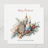 甘いクリスマスの水のカラー画像 シーズンカード (正面/裏面)