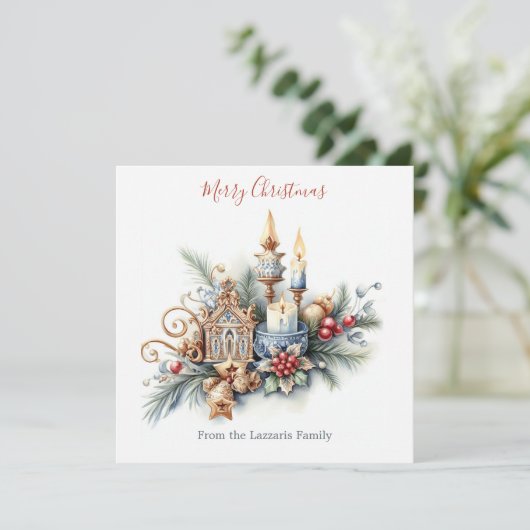 甘いクリスマスの水のカラー画像 シーズンカード (スタンド正面)