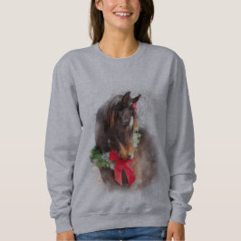 甘いクリスマスの馬 スウェットシャツ