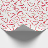 甘いクリスマスキャンディキャンズホワイトシームレス ラッピングペーパー (角)