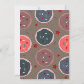 甘いクリスマスクッキー交換の散水 招待状 (裏面)