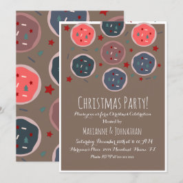 甘いクリスマスクッキー交換の散水 招待状