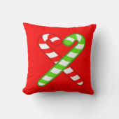 甘いクリスマスクールキャンディーケーンパターン2バックカラーS クッション (正面)