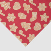 甘いクリスマスジンジャーブレッドのクッキーのパターン 薄葉紙 (詳細)