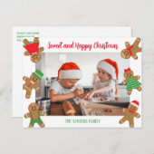 甘いクリスマスジンジャーブレッド写真 ポストカード (正面/裏面)