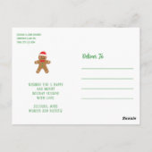 甘いクリスマスジンジャーブレッド写真 ポストカード (裏面)