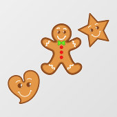 甘いクリスマスジンジャーブレッド ウィンドウサイン (シート)