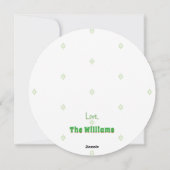 甘いクリスマスジンジャーブレッドPals – 編集文字フォトグリーン シーズンカード (裏面)