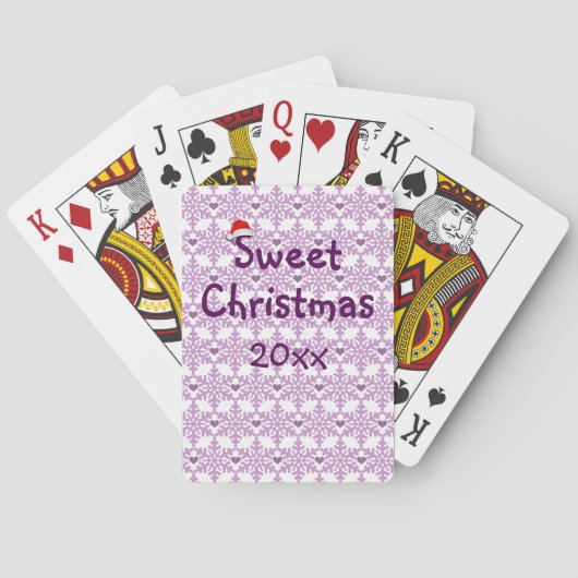 甘いクリスマススノーフレークパターン トランプ (裏面)