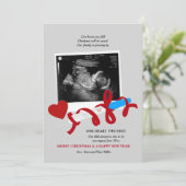 甘いクリスマス休暇の妊娠のお知らせ シーズンカード (スタンド正面)