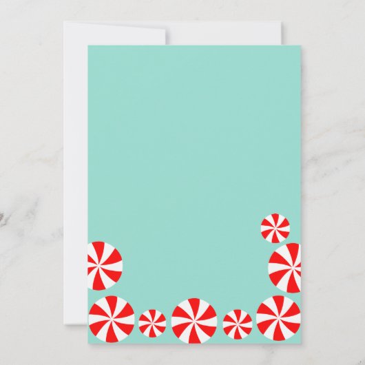 甘いクリスマス |ペパーミントクリスマスパーティー 招待状 (裏面)