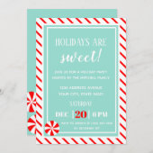 甘いクリスマス |ペパーミントクリスマスパーティー 招待状 (正面/裏面)