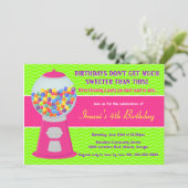甘いグンボールキャンディー誕生パーティー 招待状 (スタンド正面)