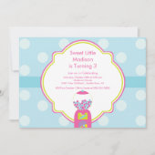 甘いグンボール·キャンディー誕生日パーティーの招待 招待状 (正面)