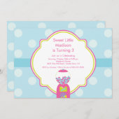 甘いグンボール·キャンディー誕生日パーティーの招待 招待状 (正面/裏面)