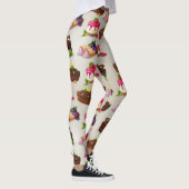 甘いケーキのデザートパターン レギンス (右)