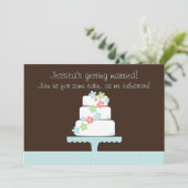 甘いケーキのブライダルシャワーの招待状 招待状 (スタンド正面)