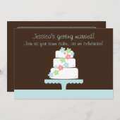 甘いケーキのブライダルシャワーの招待状 招待状 (正面/裏面)