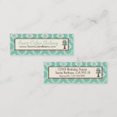 甘いケーキの細い名刺のTurqのCR スキニー名刺 (正面/裏面)