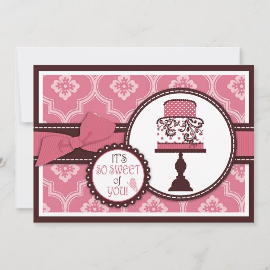 甘いケーキは感謝していしています サンキューカード (正面)