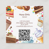 甘いケーキ事業 | ケーキカラフル屋 スクエア名刺 (正面)