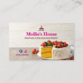 甘いケーキ事業 | ピンクエレガントの名刺 名刺 (裏面)