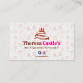 甘いケーキ事業 | ピンクエレガント 名刺 (裏面)