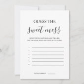 甘いゲームのカードを推測 招待状 (正面)