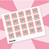 甘いコアラ子供バレンタインデスティッカー スクエアシール