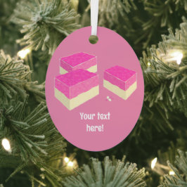 甘いココナッツキャンディ – 'ココナッツアイス' – あなたのテキスト メタルオーナメント