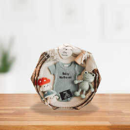 甘いコテージのバスケット妊娠の発表 フォトブロック