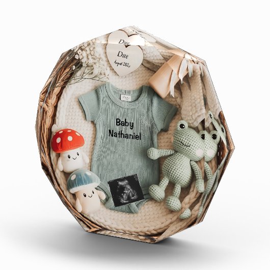 甘いコテージのバスケット妊娠の発表 フォトブロック (右)