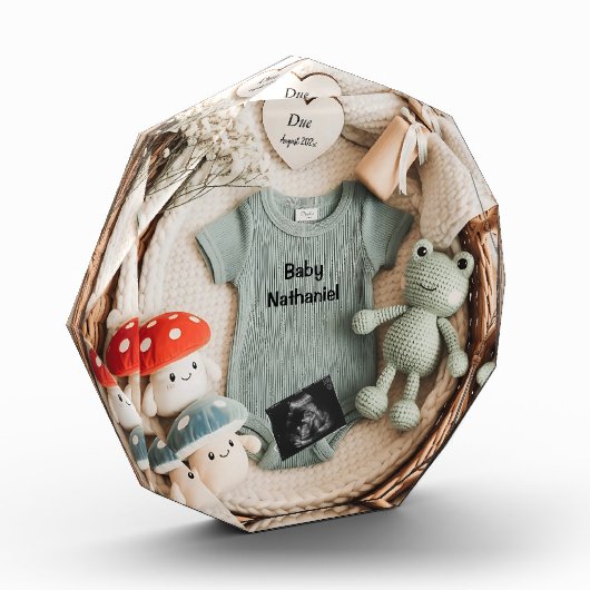 甘いコテージのバスケット妊娠の発表 フォトブロック (左)