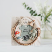 甘いコテージのバスケット妊娠の発表 招待状 (スタンド正面)