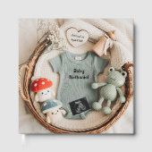 甘いコテージコアのバスケットベビーフォトブックキープサケ ゲストブック (正面)