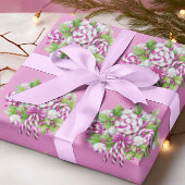 甘いコテージピンクと紫のクリスマス コーヒーマグカップ