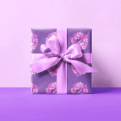 甘いコテージピンクと紫 ランバークッション