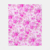 甘いコテージ紫とピンクのクリスマス フリースブランケット (正面)