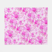 甘いコテージ紫とピンクのクリスマス フリースブランケット (正面(横))