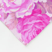 甘いコテージ紫とピンクのクリスマス フリースブランケット (角)