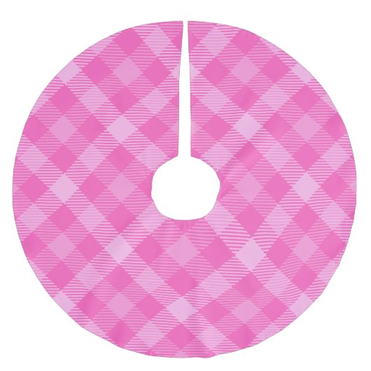 甘いコテージ紫とピンクのクリスマス ブラッシュドポリエステルツリースカート (正面)