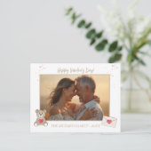 甘いコーヒー色の写真とメッセージ シーズンポストカード (スタンド正面)