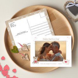 甘いコーヒー色の写真とメッセージ シーズンポストカード