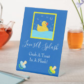 甘いゴムダッキー(アヒルちゃん)トリートサインベビーシャワー 台座サイン (インサイチュ)