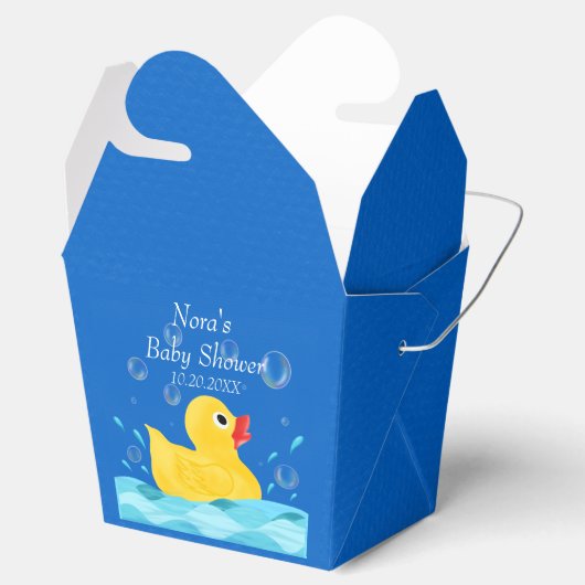 甘いゴムダッキー(アヒルちゃん)泡ベビーシャワー フェイバーボックス (オープン)