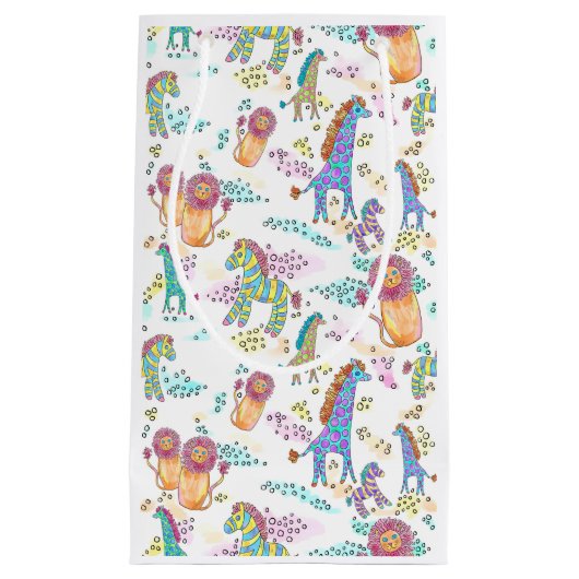 甘いサファリのベビーのギフトバッグ スモールペーパーバッグ (正面)