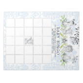 甘いサファリ動物の少年の赤ちゃんシャワービンゴゲーム ノートパッド (正面)