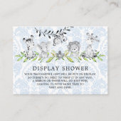 甘いサファリ動物の赤ちゃんシャワーギフトディスプレイ エンクロージャーカード (正面)