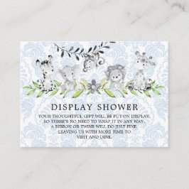 甘いサファリ動物の赤ちゃんシャワーギフトディスプレイ エンクロージャーカード