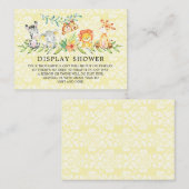 甘いサファリ動物の赤ちゃんシャワーギフトディスプレイ エンクロージャーカード (正面/裏面)